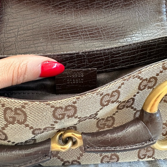 SOLD! Gucci Vintage Tom Ford GG Canvas Monogram Horsebit Chain Bag Brown - Picture 10 of 10